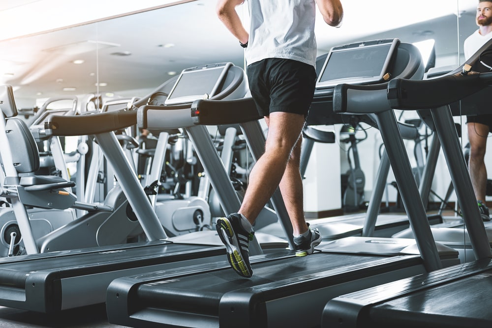 running on treadmill